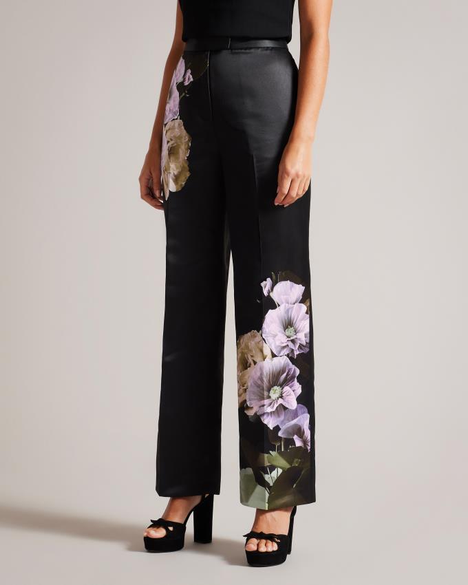 Pantalon Ted Baker High Waisted Wide Leg Noir Femme | BAV-98775436